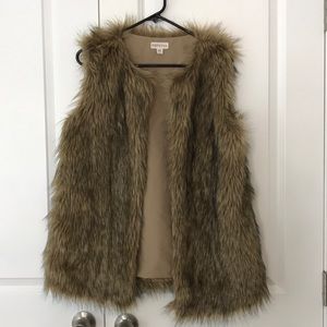 Faux fur vest